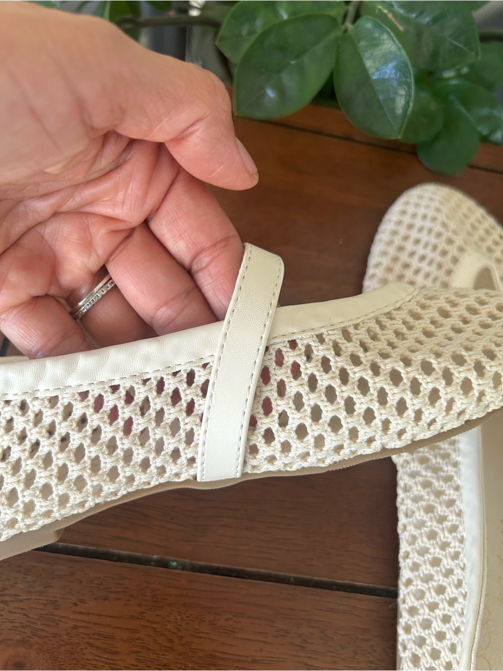 Coconuts by Matisse Ivory Raffia Netted Mary Jane Flats - Picture 14 of 16